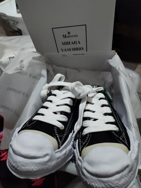 NEW MAISON MIHARA YASUHIRO Hank OG Sole Canvas Sneakers Men's Size US 10.5